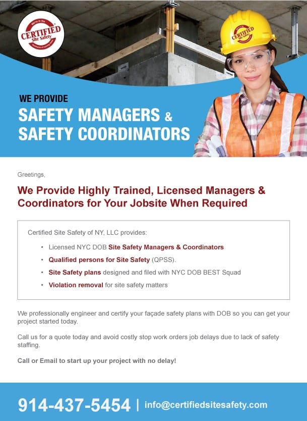 Does Your Job Site Require a Certified Site Safety Manager or Site Safety Coordinator?