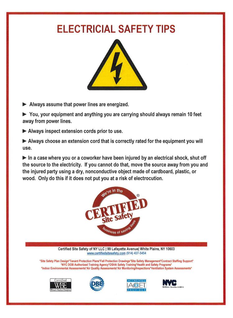 Electrical Safety Certified Site Safety